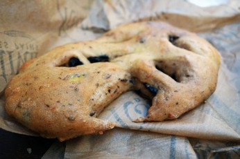 Fougasse bread in Châteauneuf-du-Pape