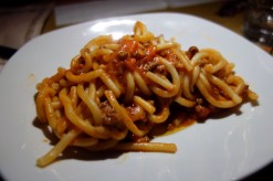 Pici with Meat Sauce at Le Rime in Montepulciano